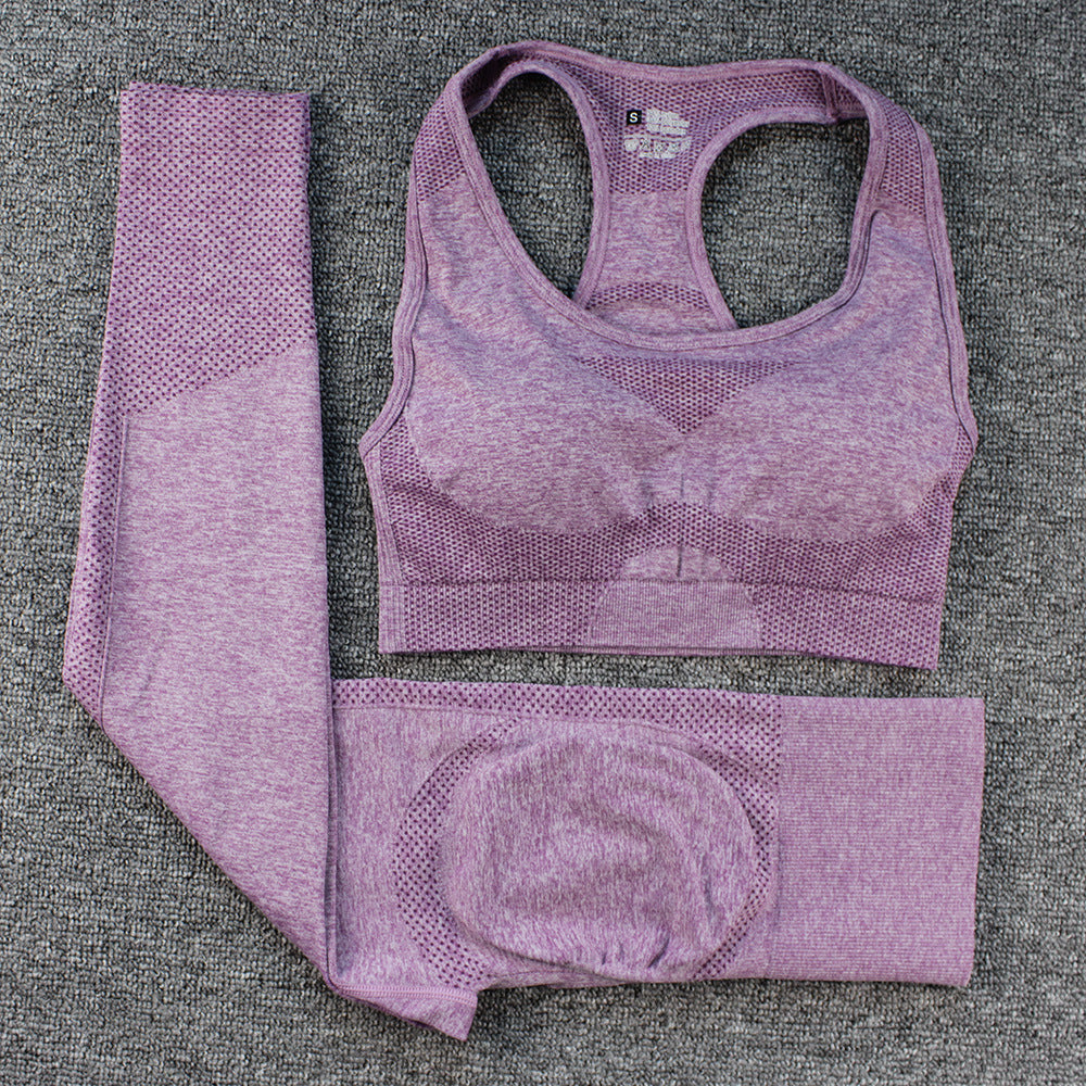 Peach Hip Trousers I-shaped Bra Vest Sports Suit Female Fitness Yoga Wear