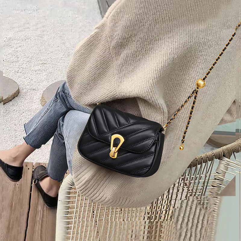 Summer Rhombus Chain Niche Advanced Texture Shoulder Messenger Bag