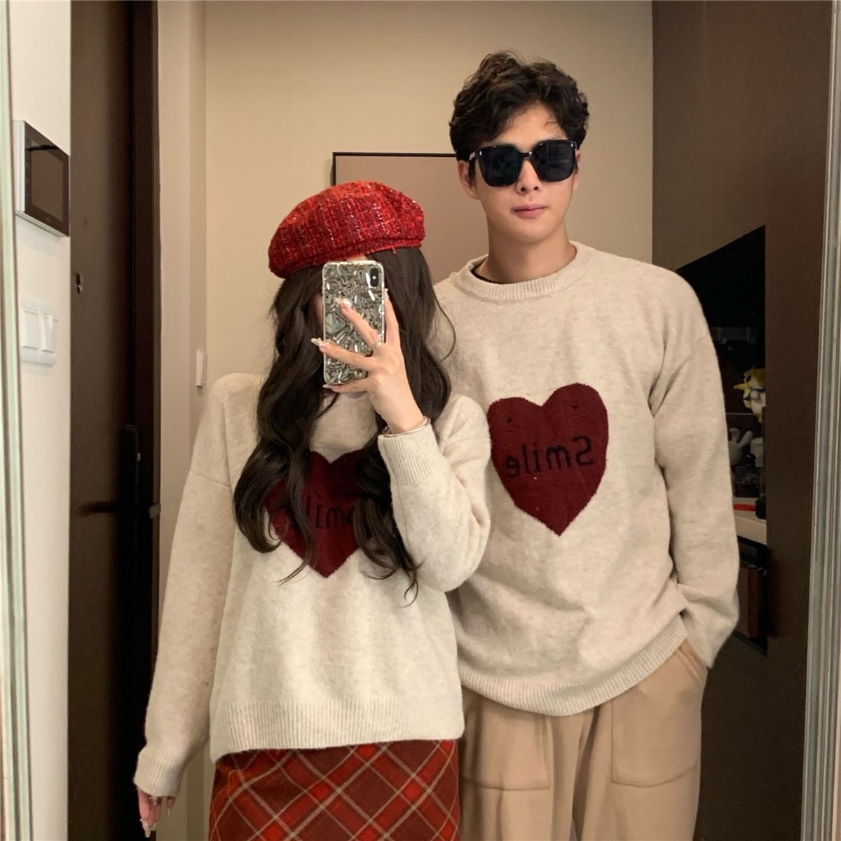 Christmas-themed Cozy Sweater Loose-fitting New-style Laid-back Knit Cardigan