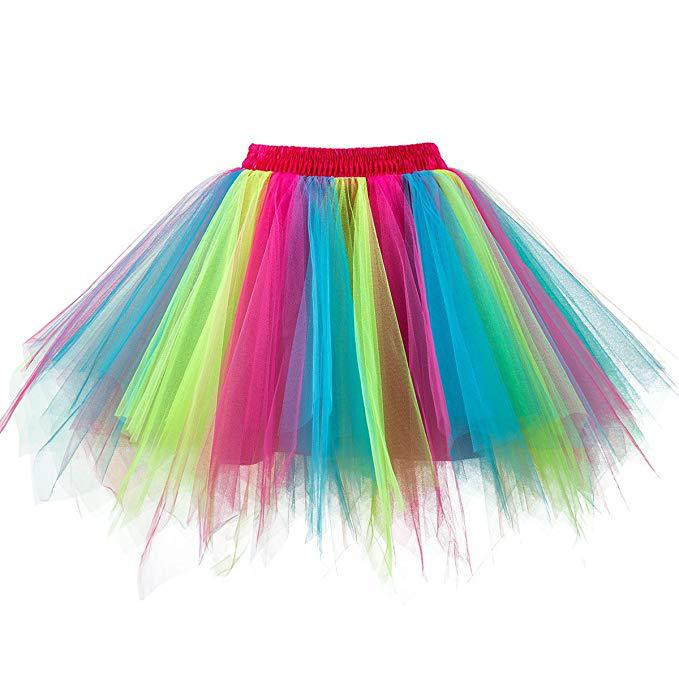 Half-length Pettiskirt Perform Dance Party Tulle Skirt Crinoline