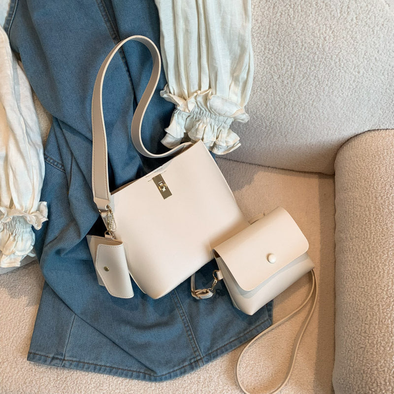 Håndskuldertaske i vestlig stil, tredelt crossbodytaske