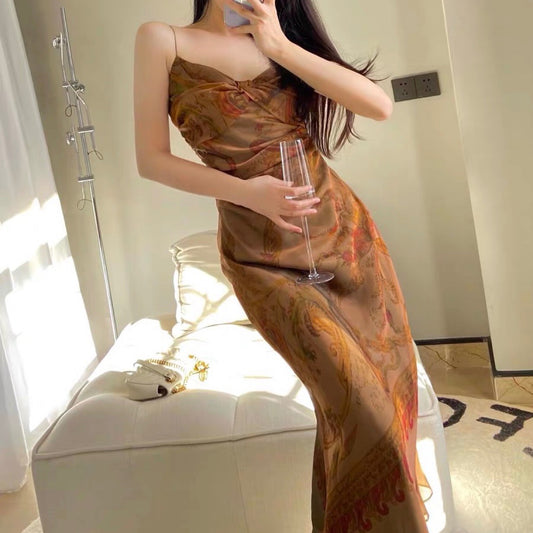 Monet Oil Painting Suspended Dress Girl