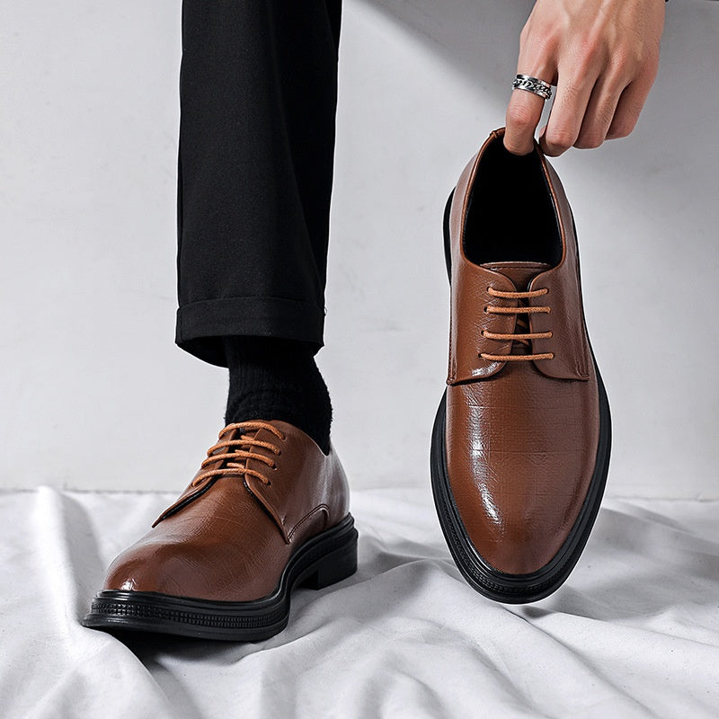 Business Formal Wear British Commuter Leather Black Leather Shoes