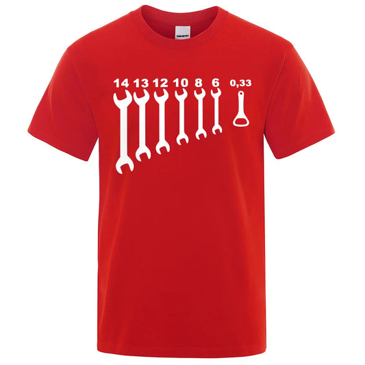 Men's Car Repair Engineer Cotton Short Sleeve Funny Top T-shirt