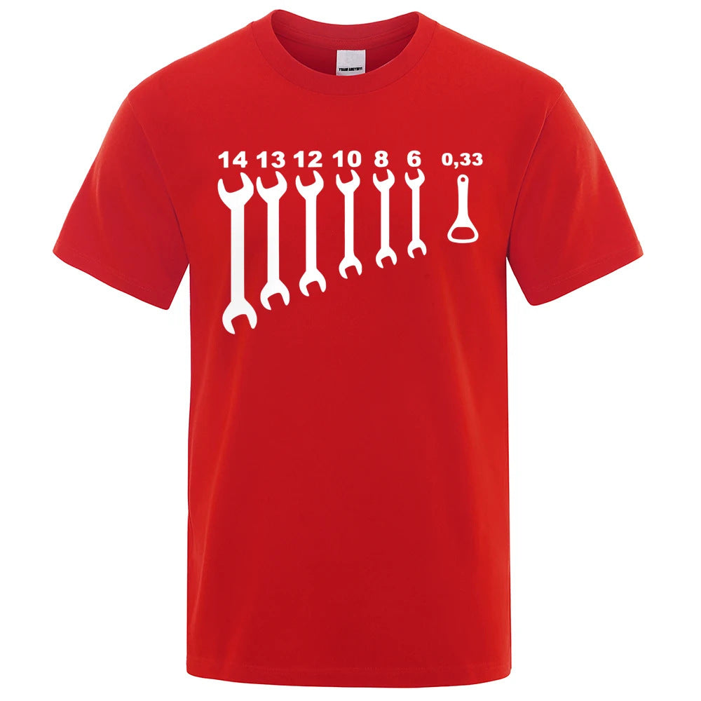 Men's Car Repair Engineer Cotton Short Sleeve Funny Top T-shirt