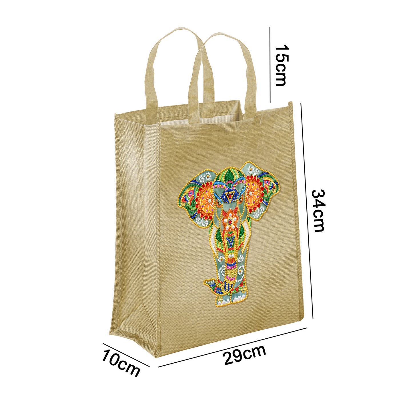 Diy Point Drill 5D Animal Flower Oxford Tote Bag