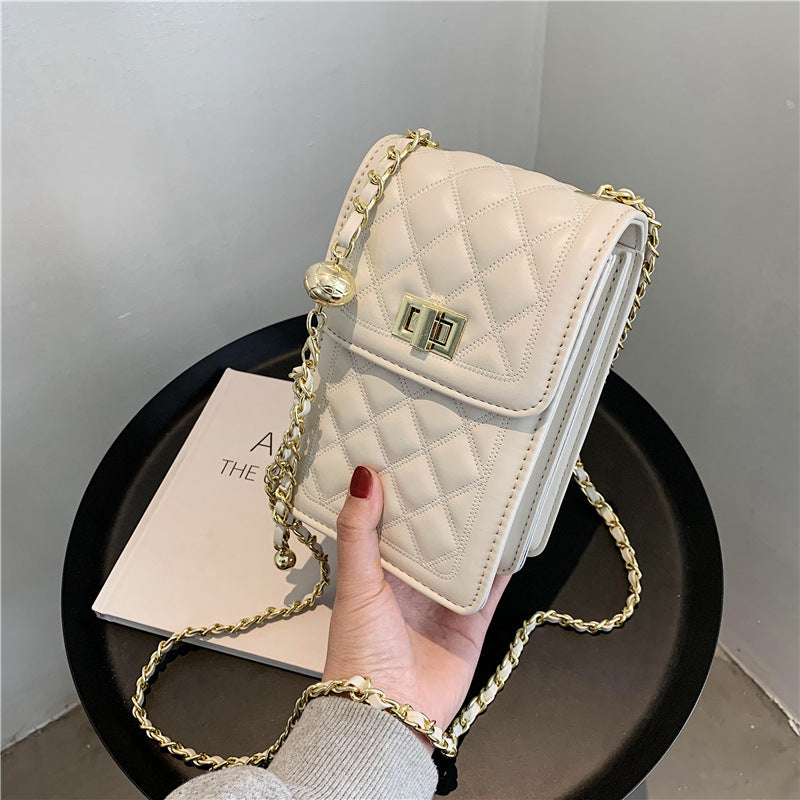 Messenger Shoulder Bag Korean Style Fashion Small Fragrance Style Rhombus