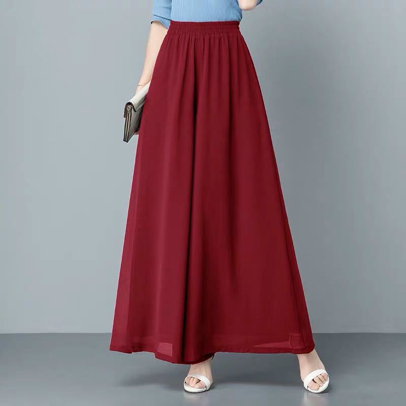 Women's Fashion Casual Chiffon Wide Leg Pants