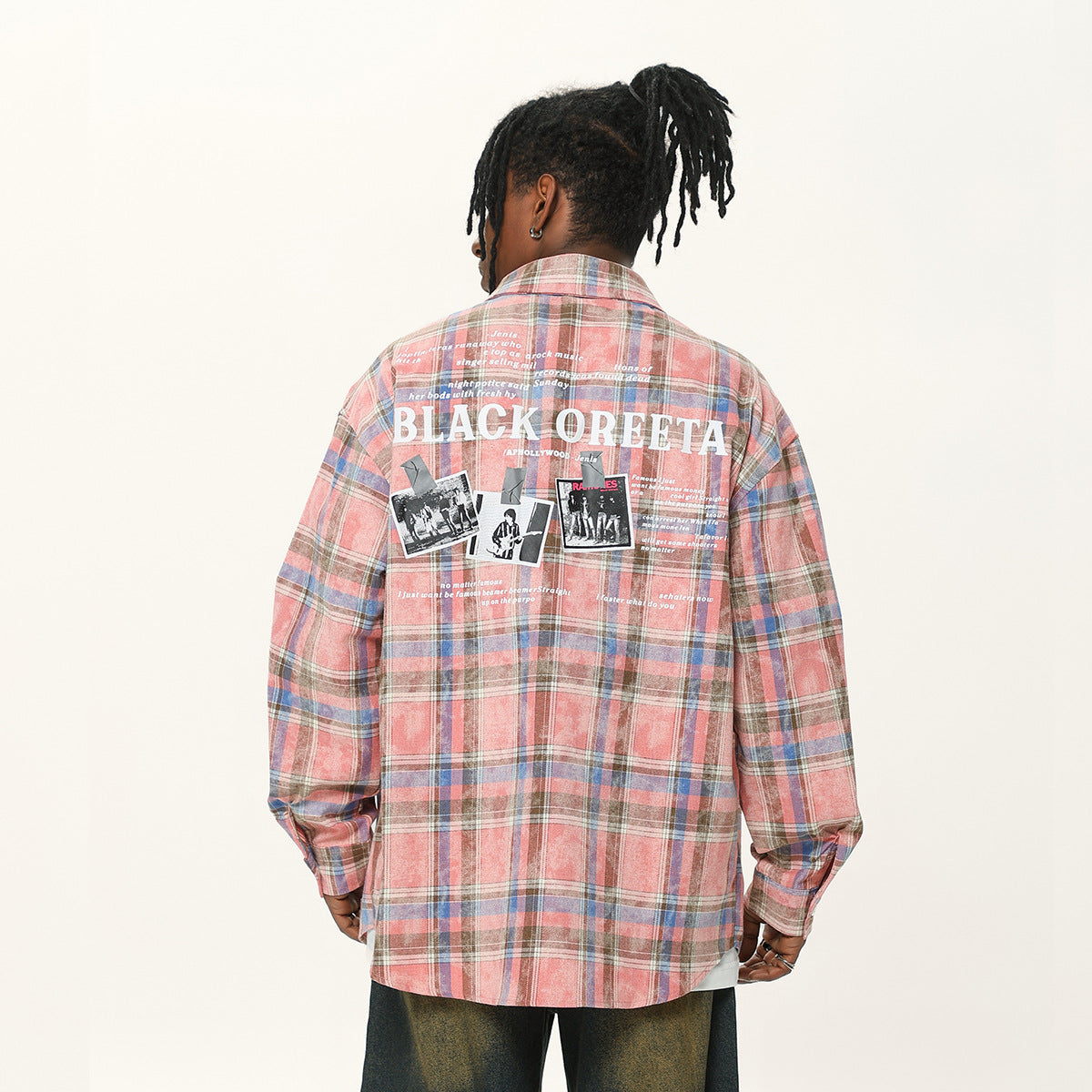 Plaid Autumn Loose Couple Shirt Coat