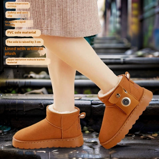 Charging Fleece-lined Thermal Electric Heating Cotton Shoes
