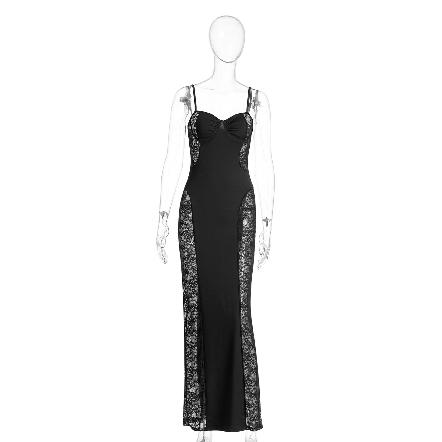 Womens Stylish Round-neck Sleeveless Ribbon-detailed Dress