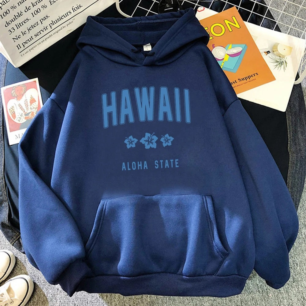 Roha Letter Printing Hoodie til kvinder Hip Hop