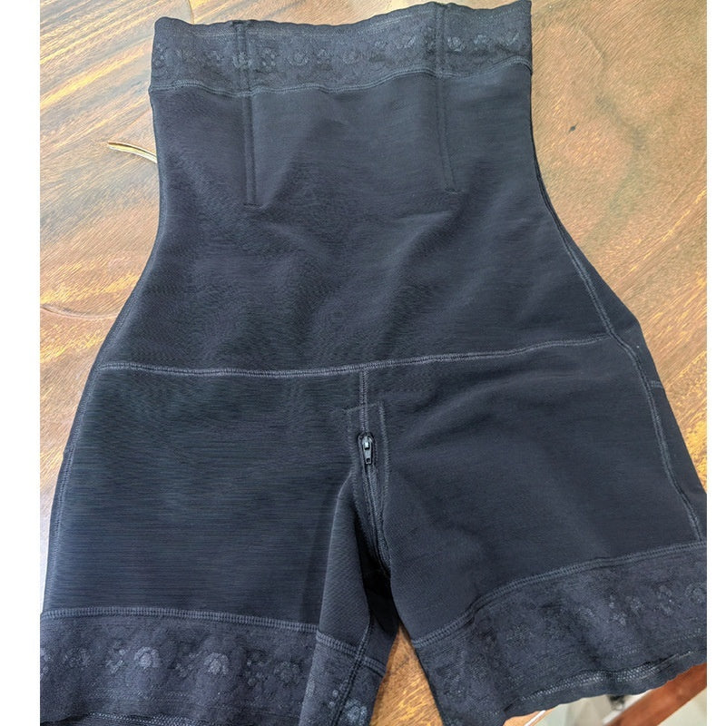 Women's One-piece Waist Trimming High Waist Lace Non-slip Waist-tight Slimming Hip Raise Body Shaping Belly Pants