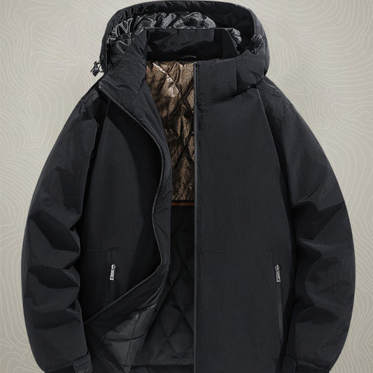 Men's Plus-Size Casual Thermal Cotton Padded Jacket For Winter