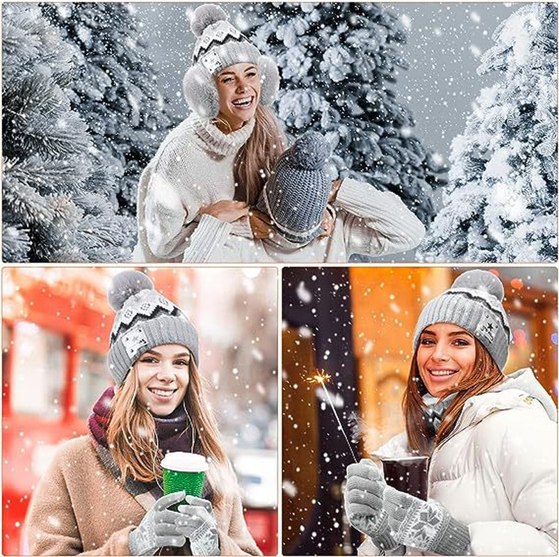 USB Electric Heating Keep Warm and Emit Heat Knitted Hat Scarf Gloves