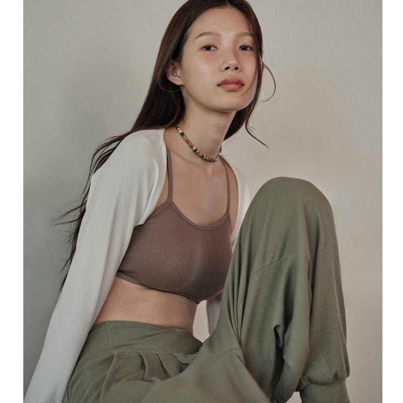 Korean Style Ins Trendy Yoga Clothes Long Sleeve Smock Top