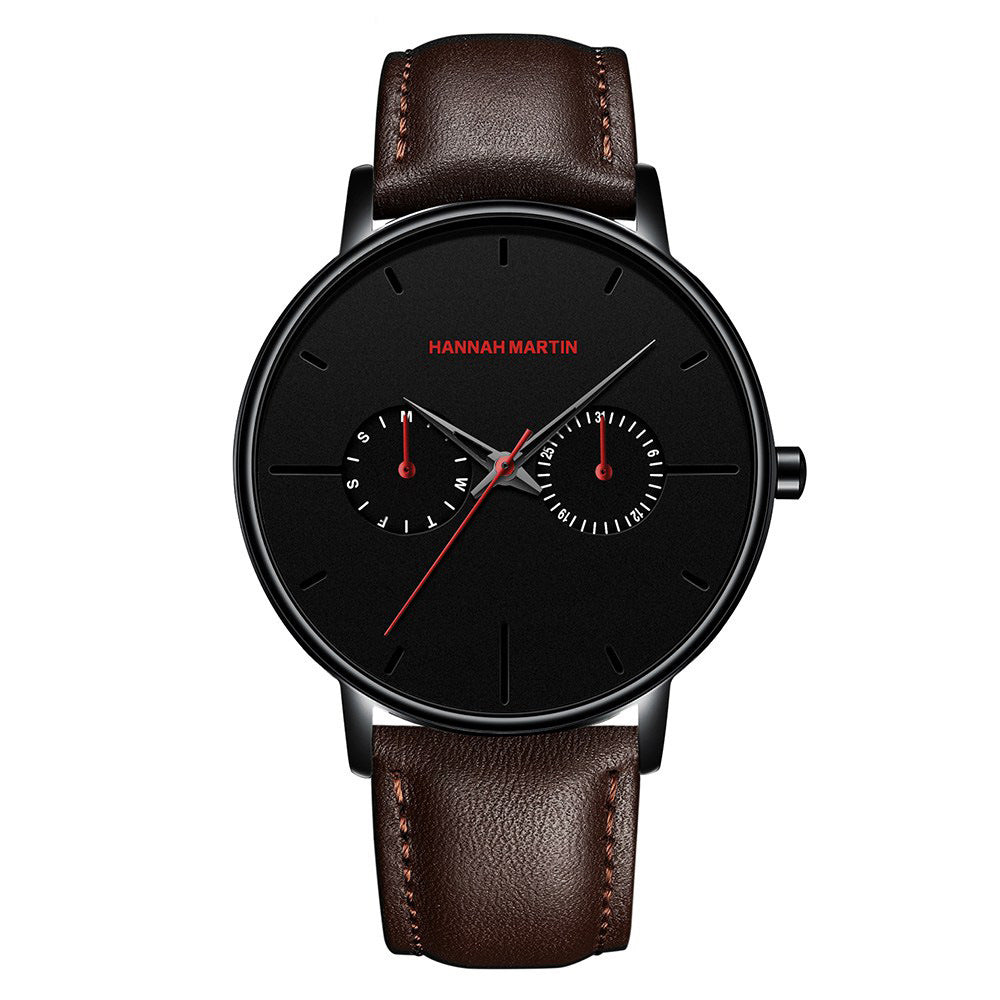 Men's multifunctional waterproof quartz watch