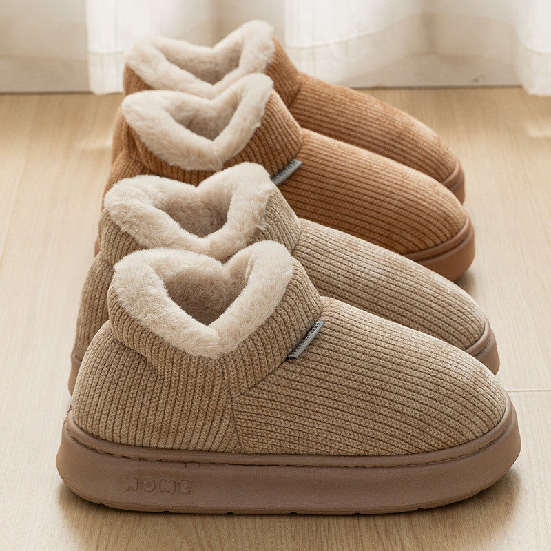 Foamed Rubber Bag Heel Women's Cotton Slippers