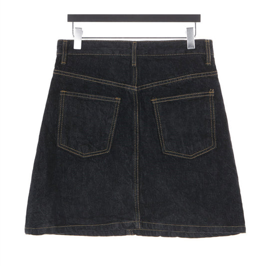 High waist student A-line hip skirt
