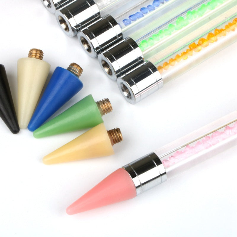 Buffing Cream-Head Point Drill Pen Tool Double-head Spot Drill Crayon Pen Used To Paste Diamonds