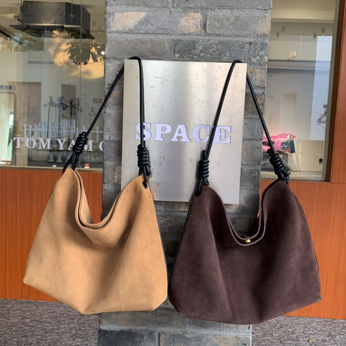 Luxury Vintage Suede Leather Large-Capacity Shoulder Bag