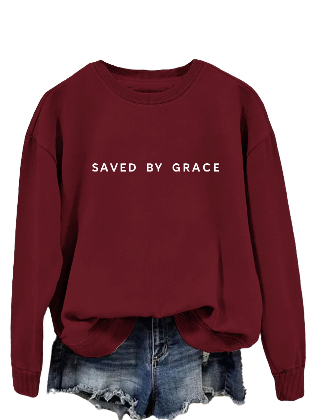 Moderigtig enkel løs sweater til damer