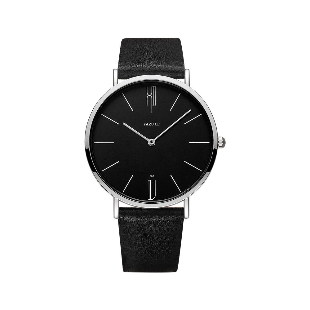 Simple men's waterproof quartz watch