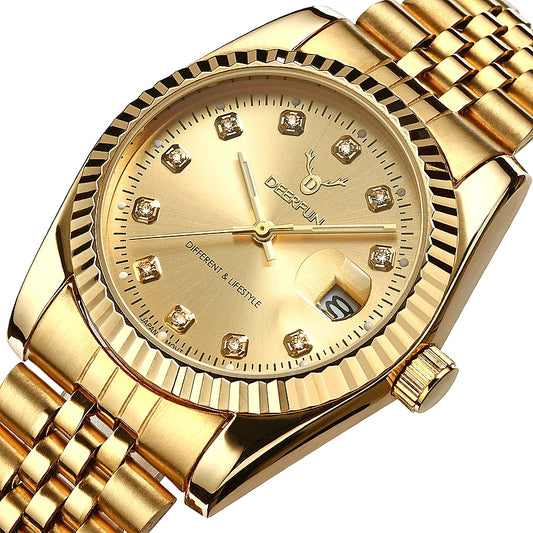 Shell watch with diamonds
