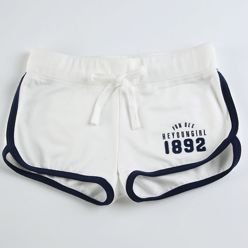 American Preppy Style Digital Printing Contrast Color Sports Shorts