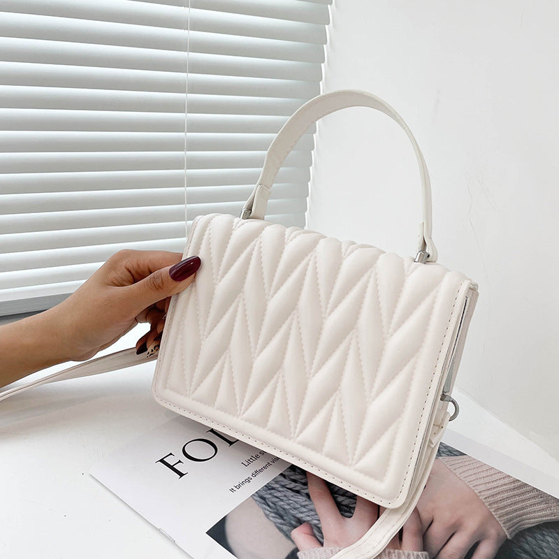 Soft Embroidered Thread Color Hand-held Messenger Bag