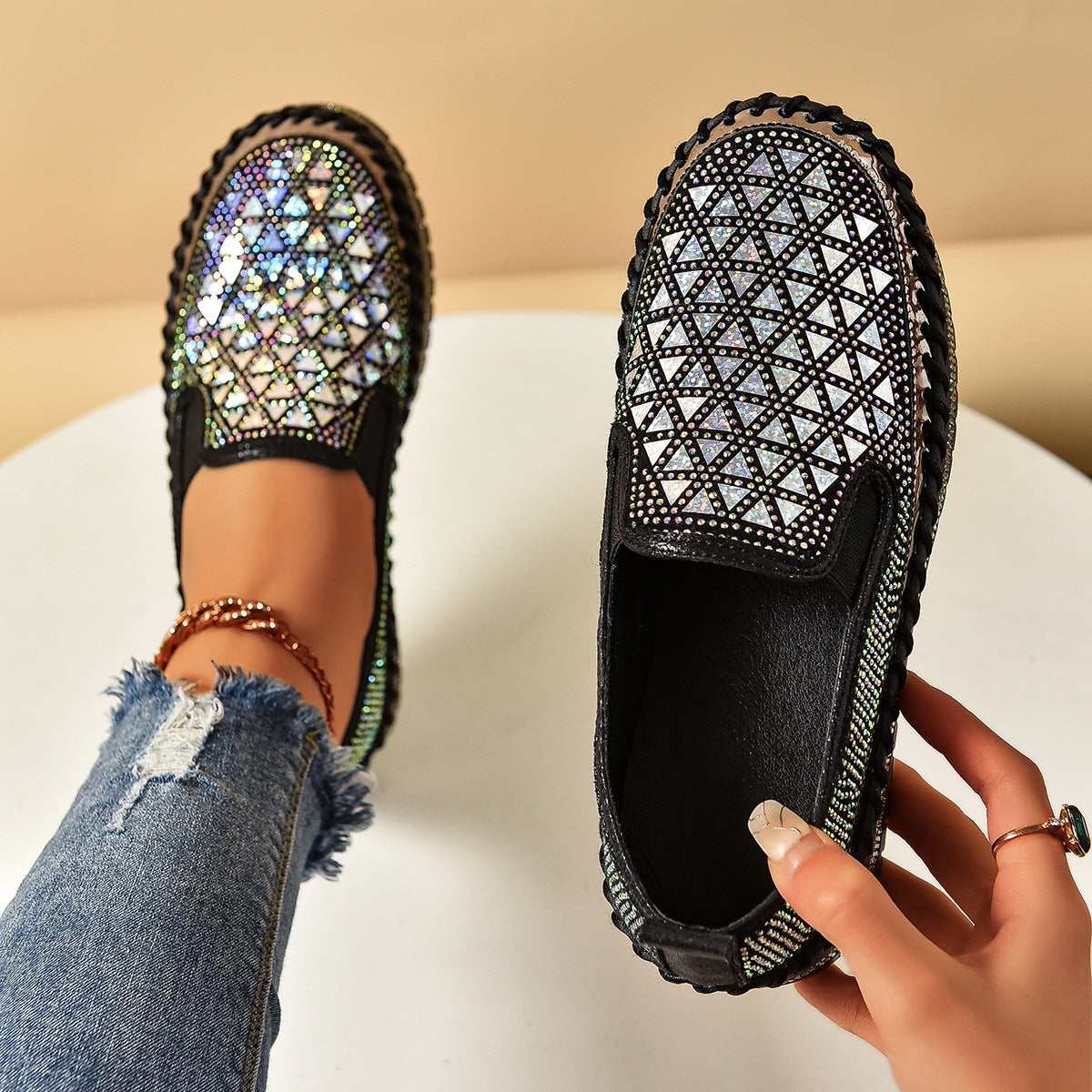 Casual Sneakers Pedal Four Seasons Thick Bottom All-matching Flat Shoes
