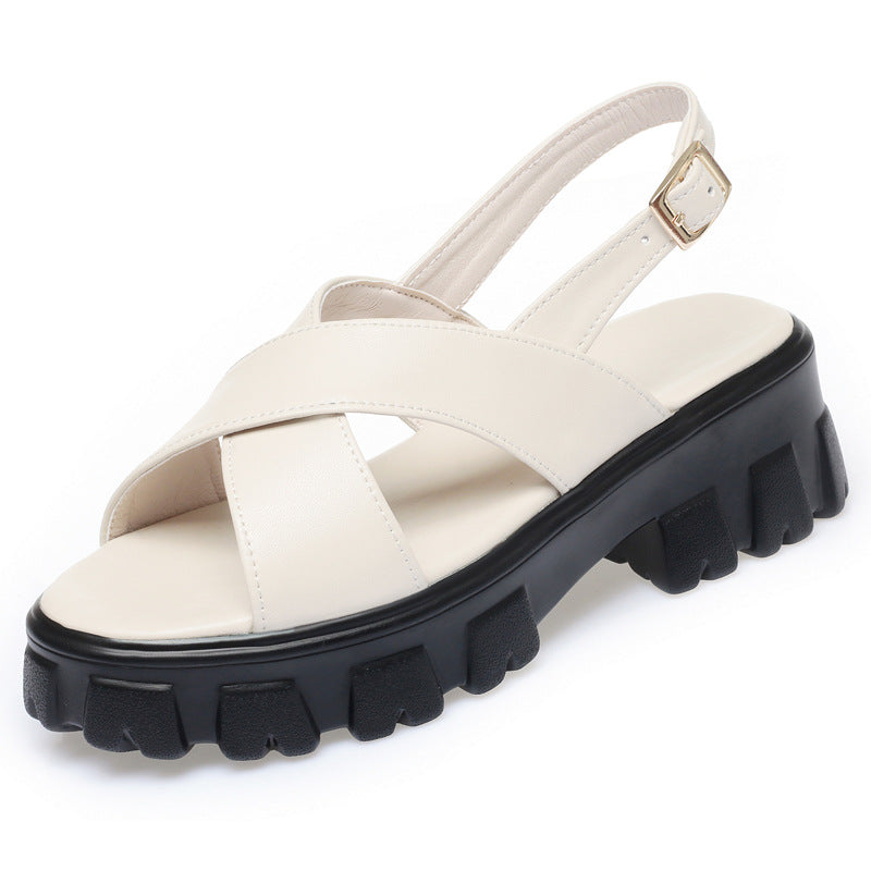 Women's Shoes With Empty Fish Mouth At The Back Of  Mother's Low Top