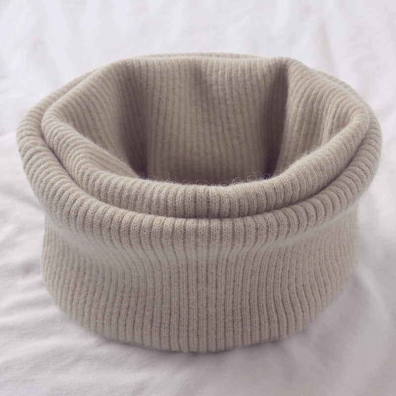 Wool Neck Warmer Knitted Scarf
