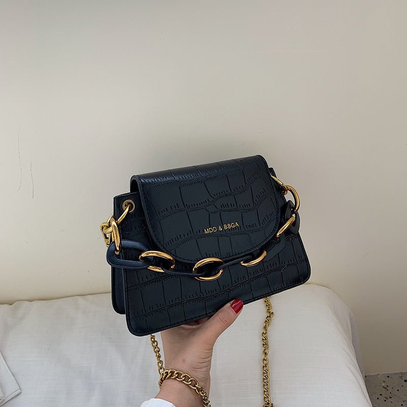 Stone chain small square bag