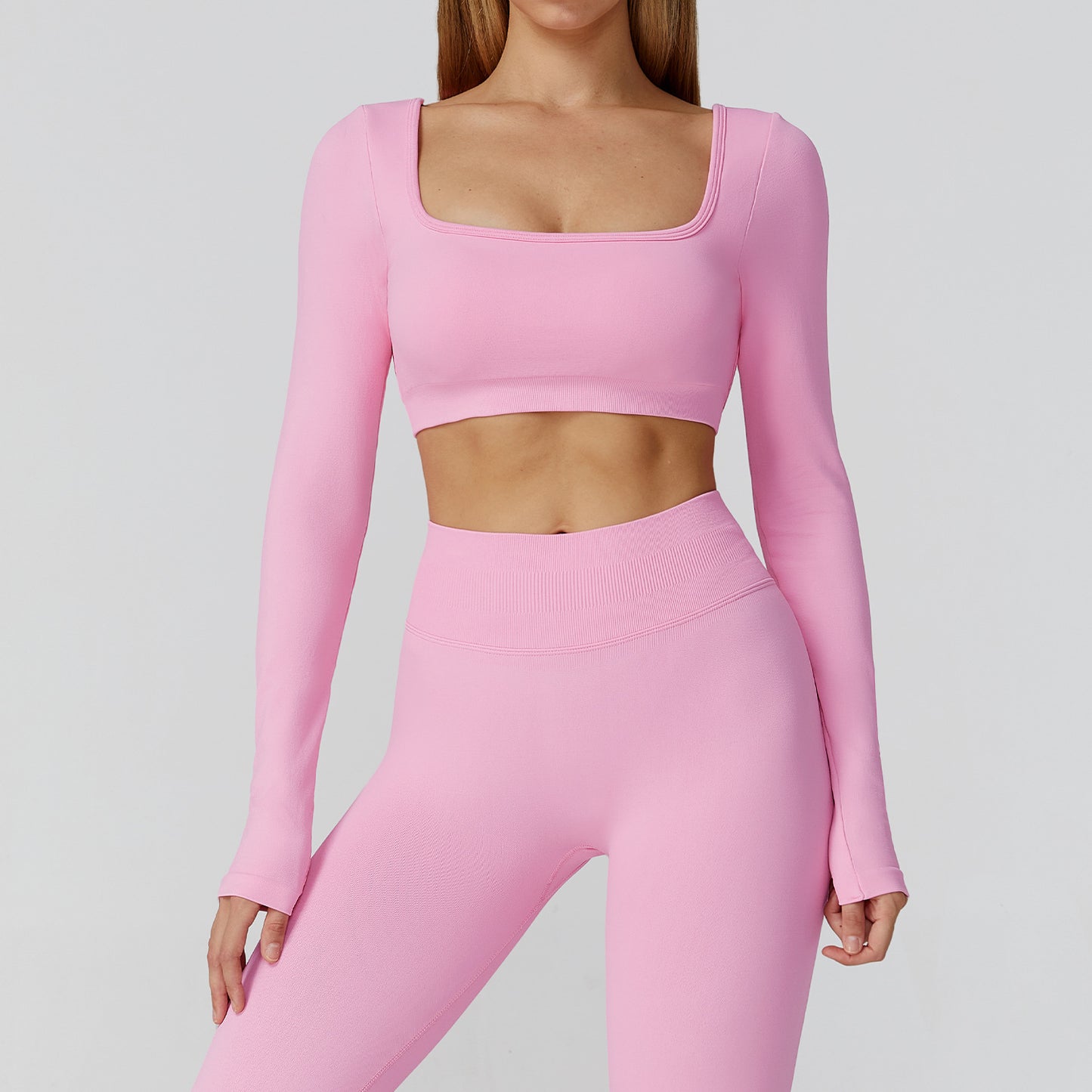 Slim Fit Seamless Yoga Clothes Hollow-out Beauty Back Yoga Long Sleeve