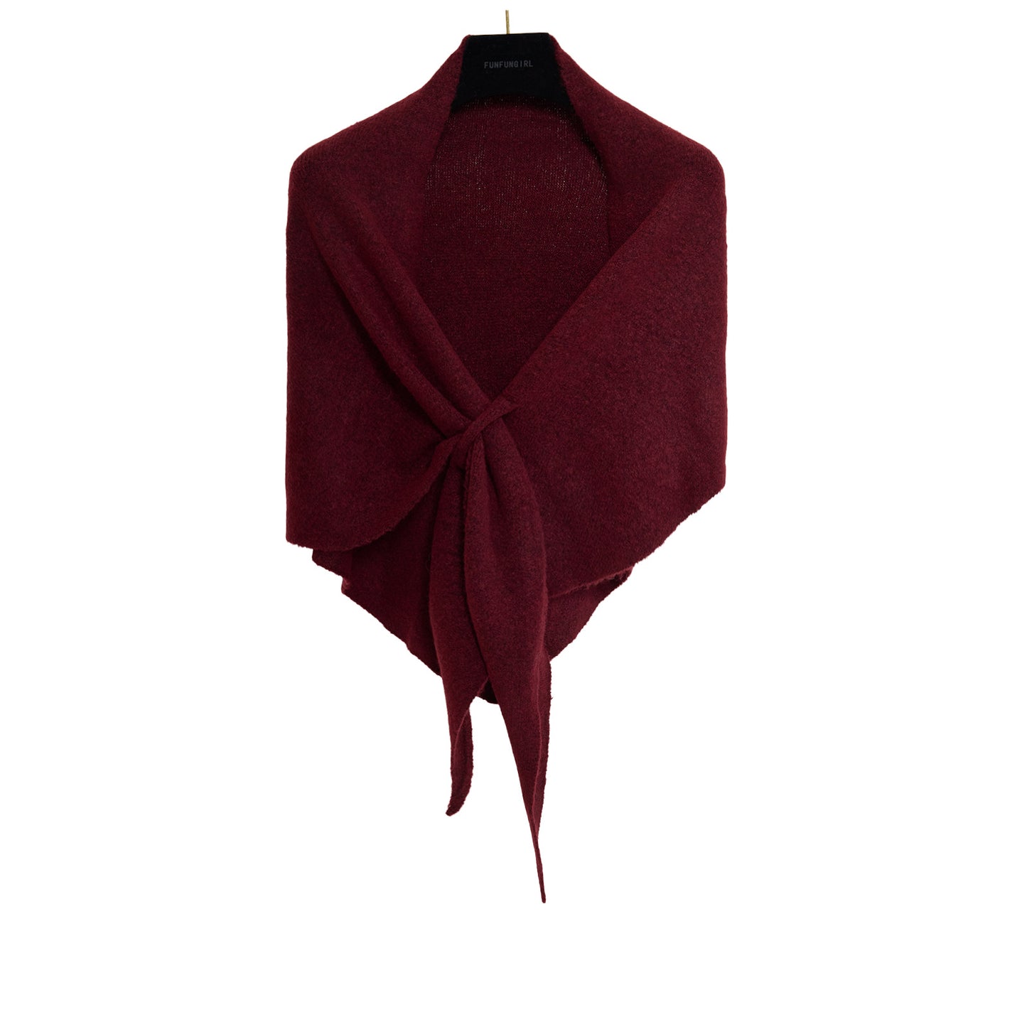 Winter Triangular Shawl INS Solid Color Soft Thickened Knitted Neck Wrap Korean Version Warm Shawl For Women