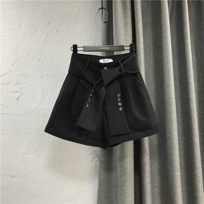 Suit wide leg shorts