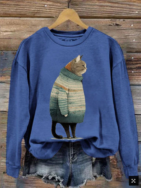 Women's Clothing Fashion Loose 3D Digital Printing Sweater
