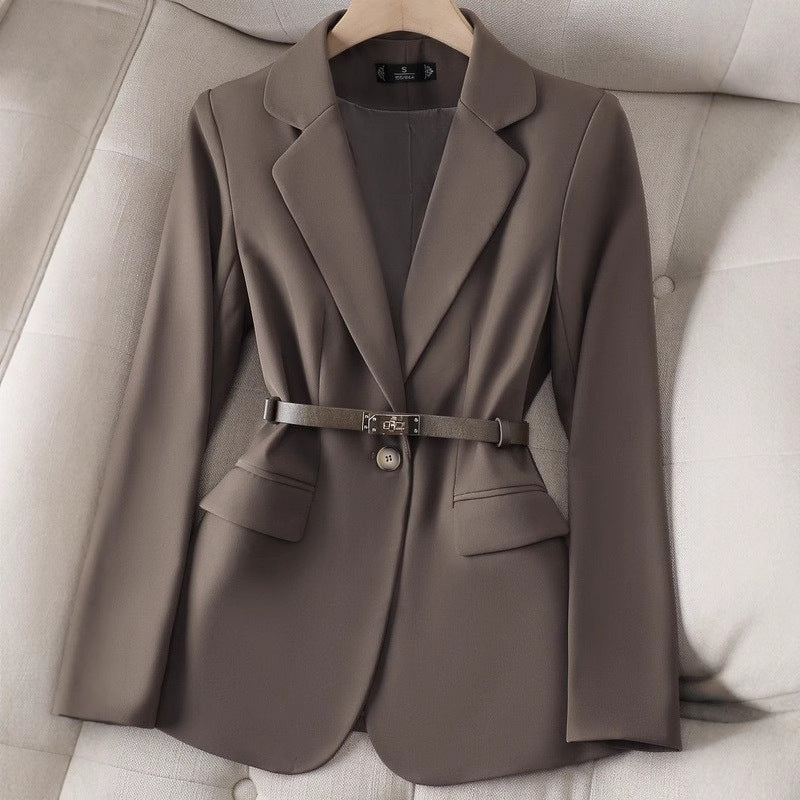 Womens Professional Casual Fashionable Versatile Simple Elegant Slim-Fit Blazer