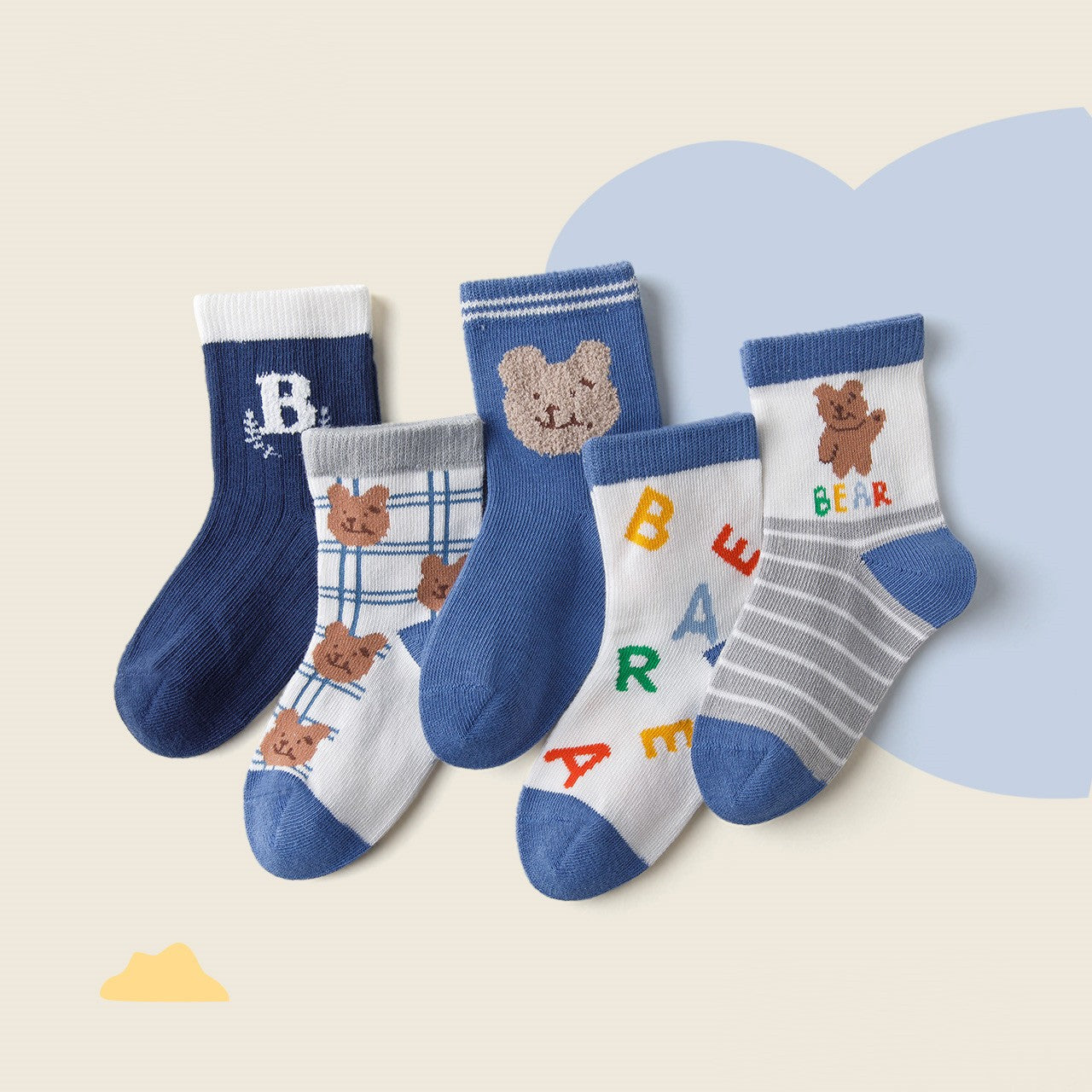 Of Cute Cartoon Children's Socks 5 Pairs