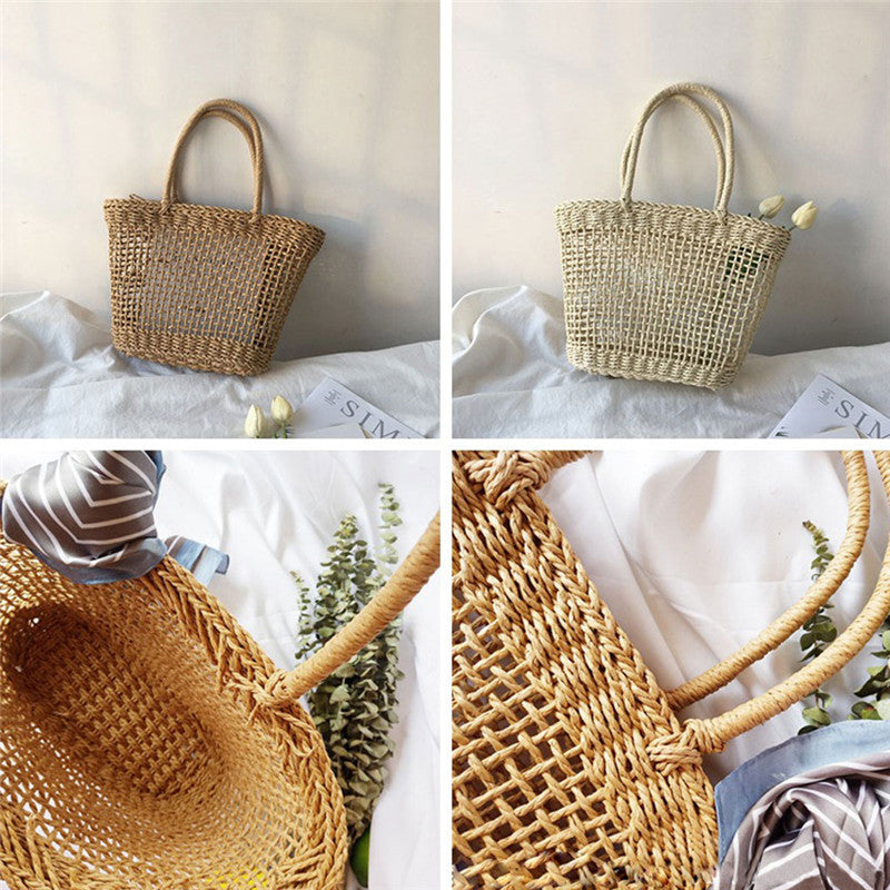 Fashion Simple Casual Hollow Straw Bag