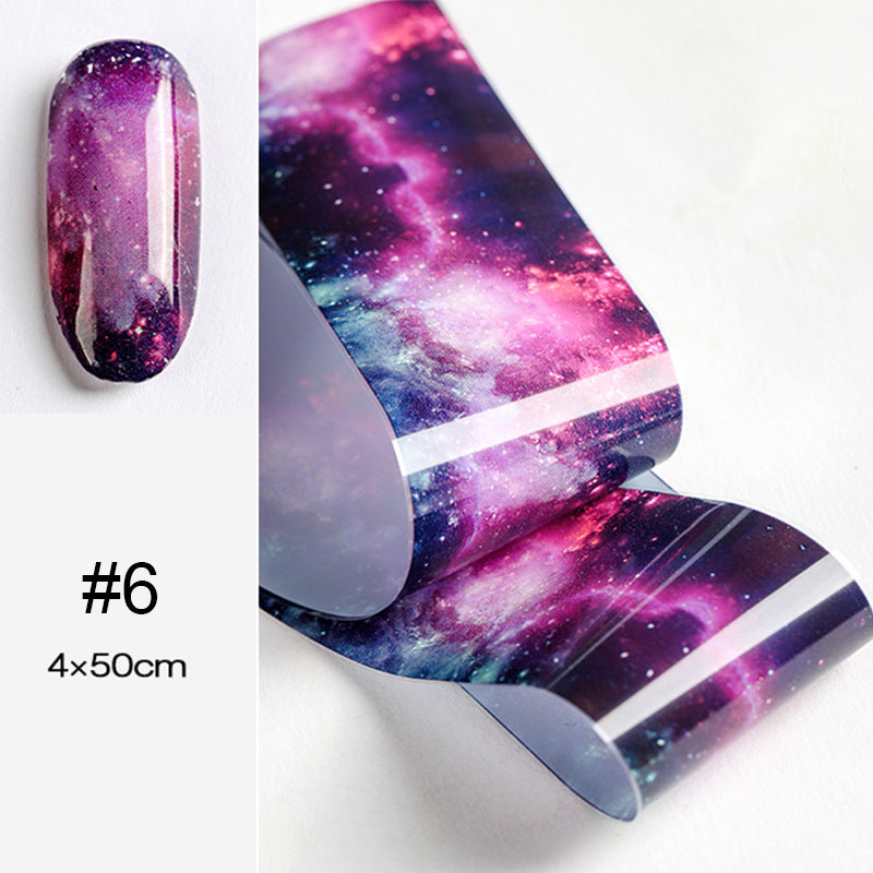Marble Smudge Pattern Starry Nail Sticker