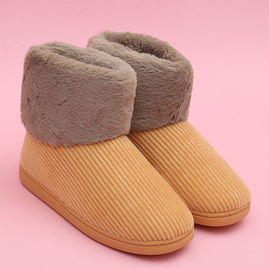 High-top plus velvet platform shoes