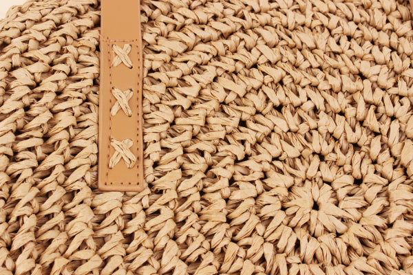 Simple Round One-shoulder Straw Bag Woven Bag Beach Bag Fashion Female Bag Straw Bag