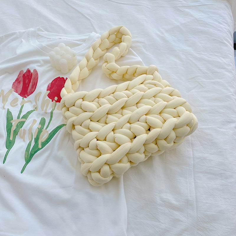 Icelandic Super Thick Wool Diy Hand Knitted Bag