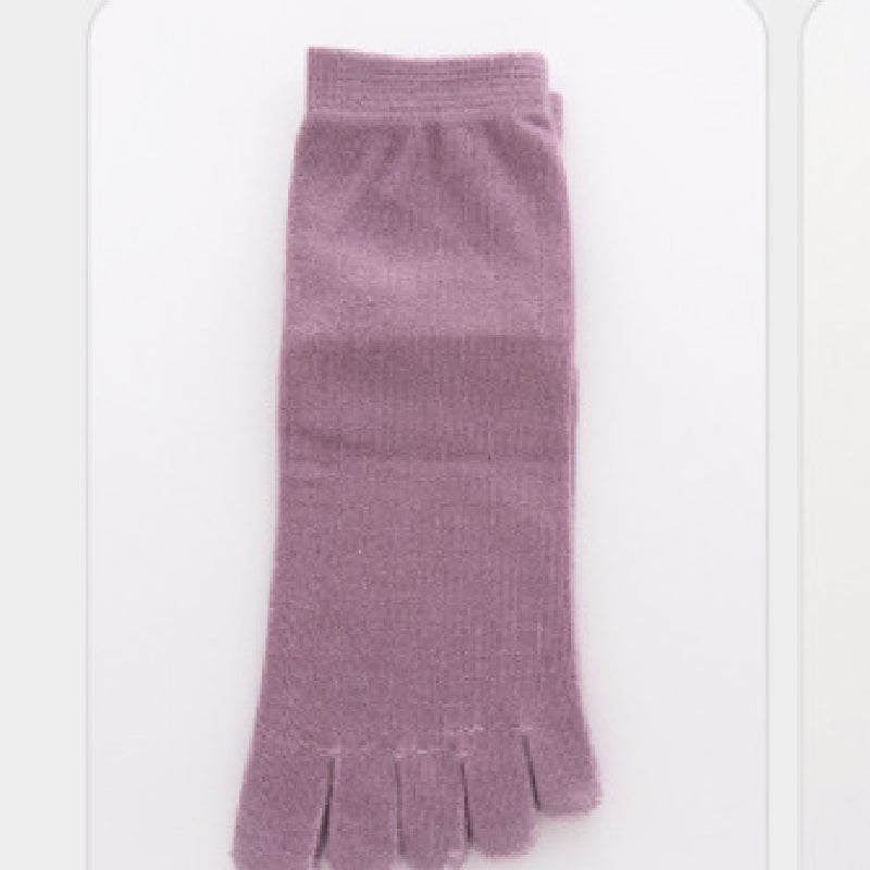 Men's And Women's Pure Cotton Sweat-absorbent Toe Socks