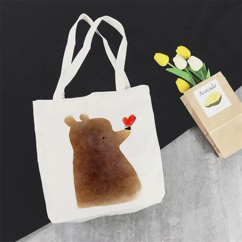 Printed Student Hand-held Shoulder Canvas Bag