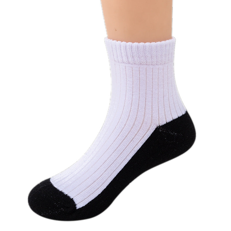 Spring Autumn Summer White Middle School Children's Socks