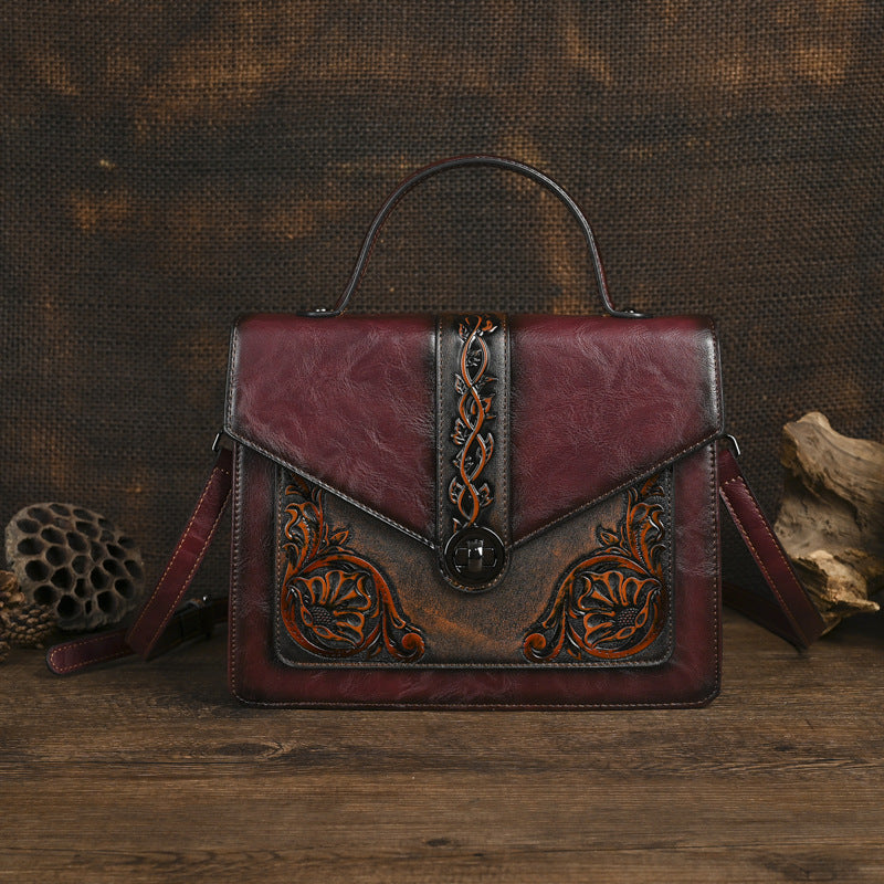 Dual-use Hand-embossed And Rubbed-color Craftsmanship For A Stylish Look