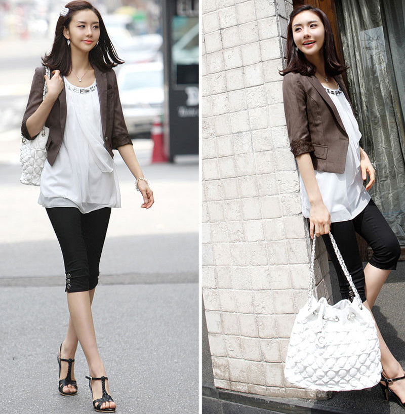 Women's Casual Pants Pencil Cropped Leggings High Elasticity